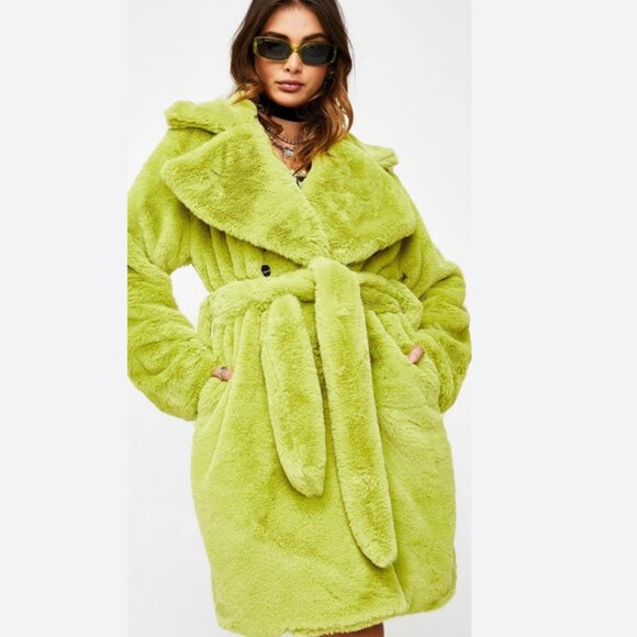 Daisy Street Urban Outfitters Faux Fur Coat - Picture 5 of 5